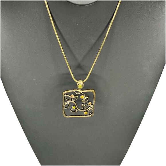 Lia Sophia Necklace Pendant Ivy League Arsty, Fairycore, Naturecore Signed - Picture 3 of 13